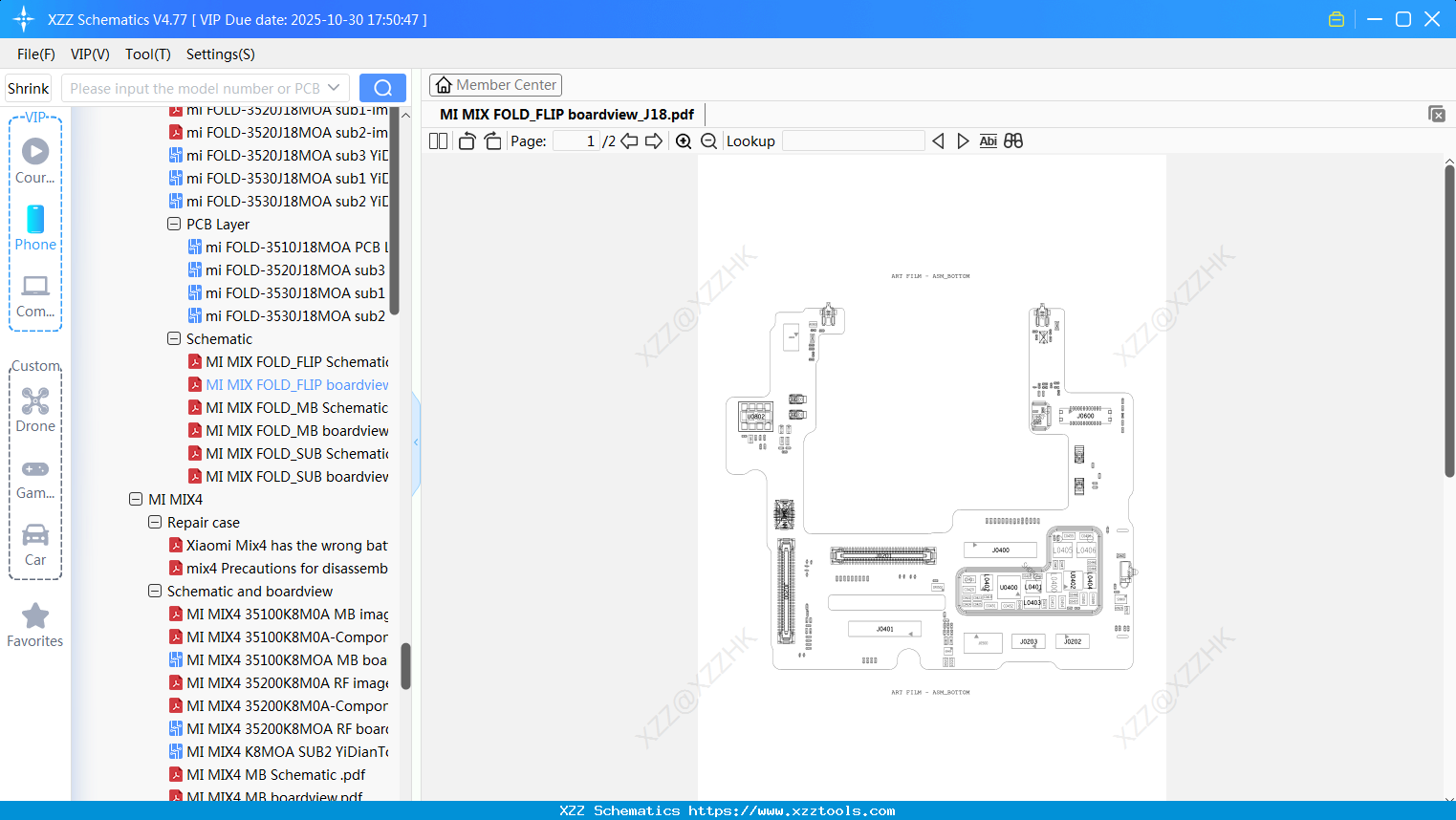 Xiaomi MI MIX FOLD_FLIP Boardview_J18